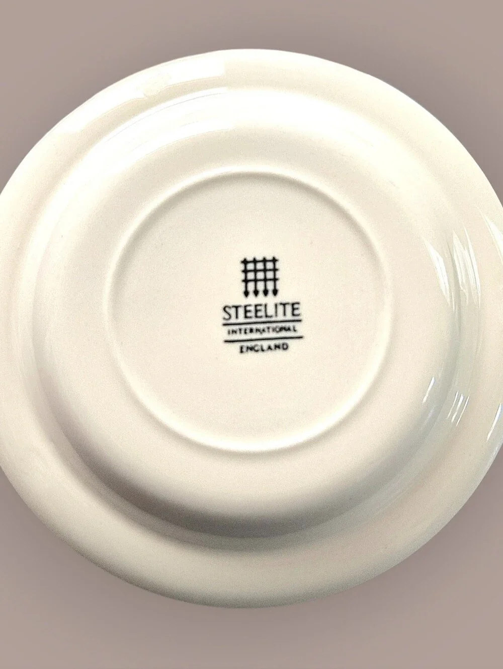 Vintage Steelite England White Butter Pat Plates Ironstone Hotelware Set of 9